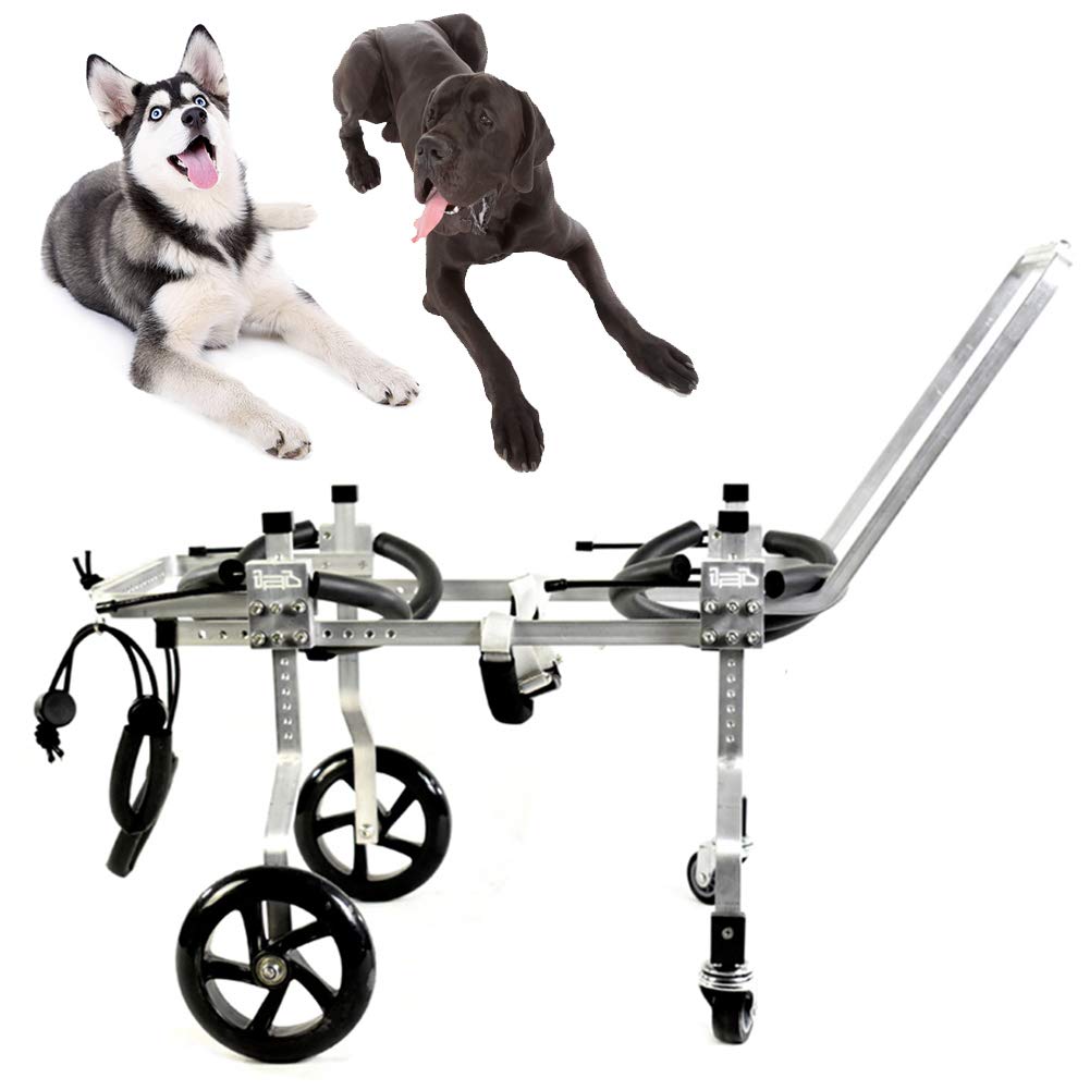 Carrellino Regolabile Sedia a Rotelle per Cani Cane, Riabilitazione per Le Gambe Posteriori/Zampa Anteriore, Adatto Disabili Piedi Gambe/Zampe Posteriori Riabilitazione, 15-75 kg