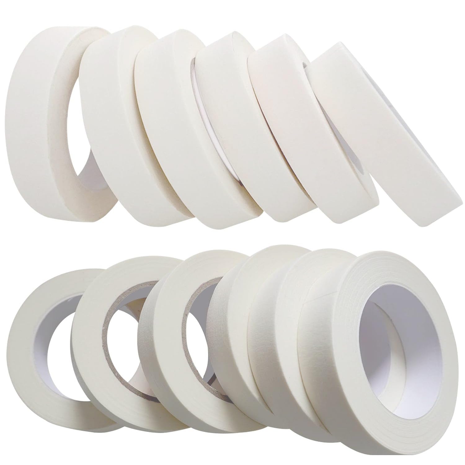 Masking Tape 1 Inch wide, 12 Rolls Painters Tape, Painter's Painting with Multi-Surface Adhesive Backing for Artist DIY Crafts, Arts, Decorations,