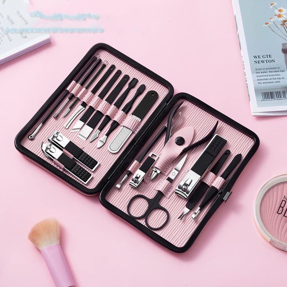 18-teiliges Nagelknipser-Set aus rostfreiem Stahl, Nagelschneider, scharfe Pediküre-Schere, Maniküre-Werkzeug-Set