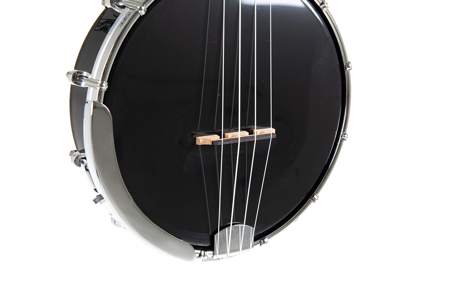 GEWA Concert Banjo Ukulele Manoa - Kessel offen - Schwarz Hochglanz - inkl. gepolstertem Gig Bag - B-CO-A