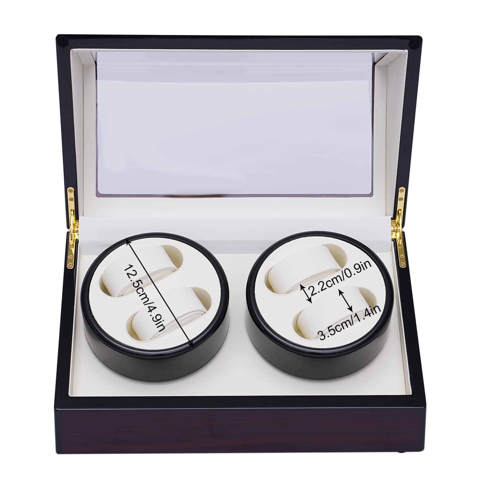 SHZICMY Automatische Uhrenbeweger Uhrenbox Uhrenkasten Watch Winder Box Uhrenschmuck Display Box Watchwinder für 4 Uhren