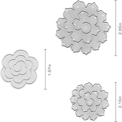 Miniatura 2 de 6 troqueles de corte de flores para hacer tarjetas de fondo, troqueles de flores, troqueles en relieve, plantilla de plantilla, herramienta para