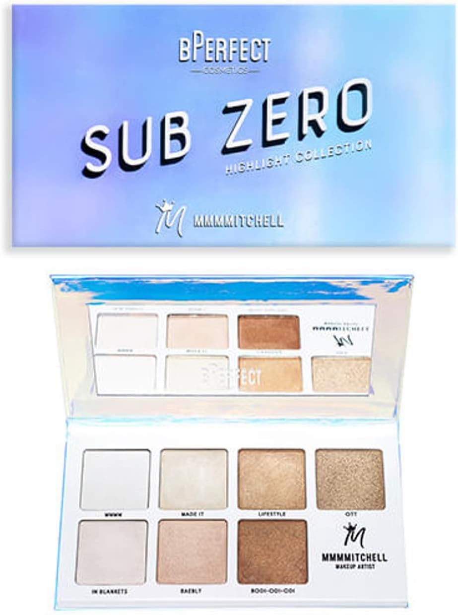 BPerfect Mmmmitchell Sub Zero Highlighter Palette Face Highlight Makeup Collection