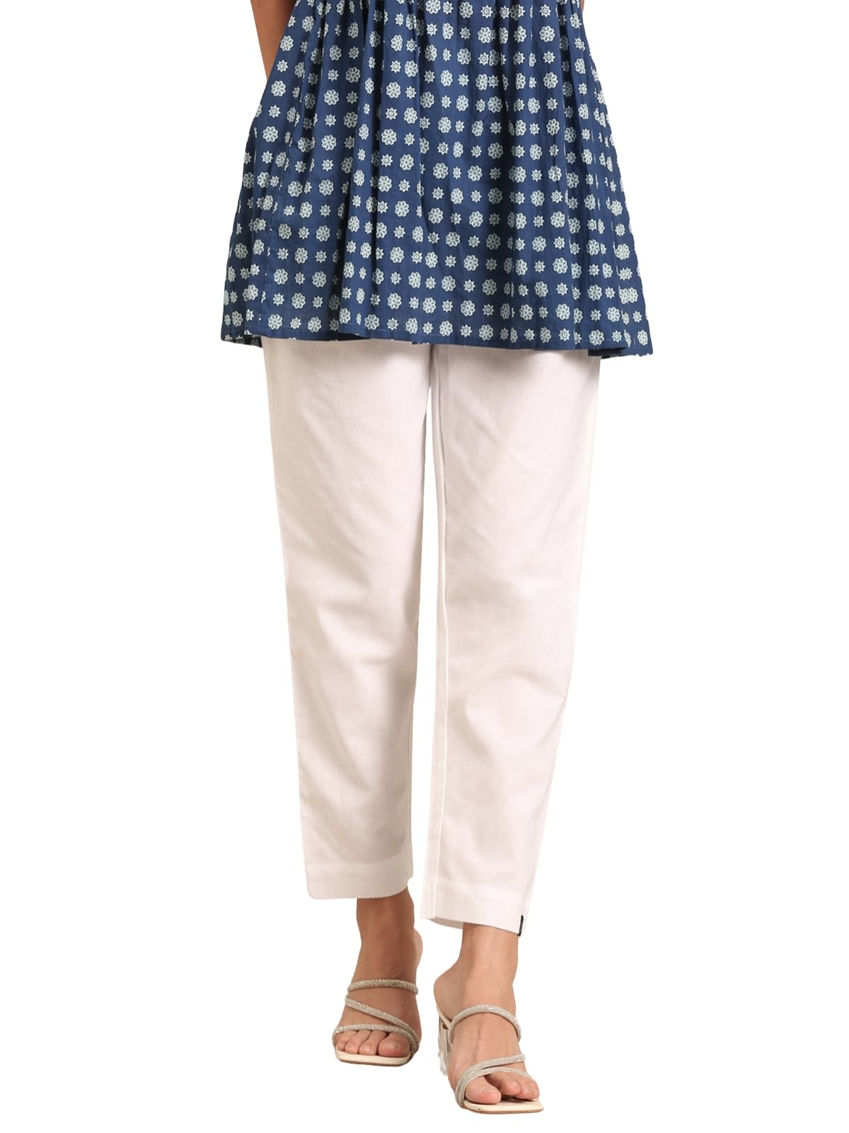 Cotton Pant for Women | 100% Cotton Trousers | Comfortable Straight Fit | Functional Pocket | Daily Ethnic & Casual Wear-image-16