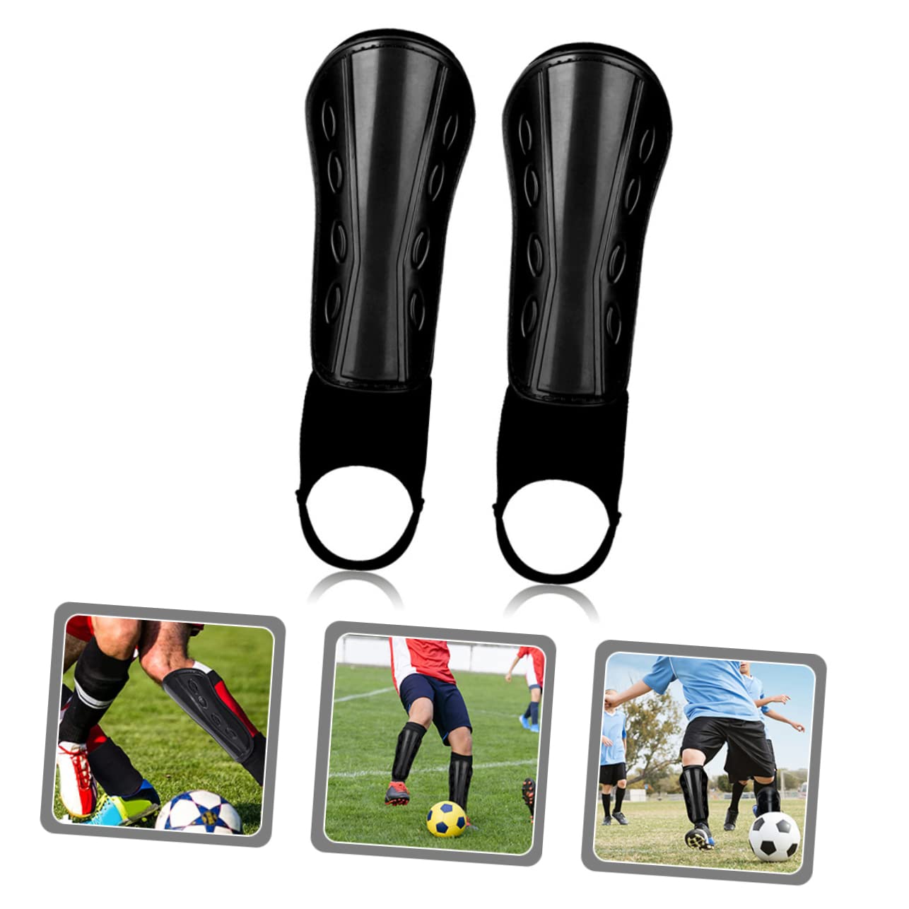 Gogogmee 1Pair Teenager Shin Guards with Ankle Sleeve Comfortable Soccer Training Equipment for Youth Ergonomic Design for Optimal Fit and Durability for Football Practice and Games