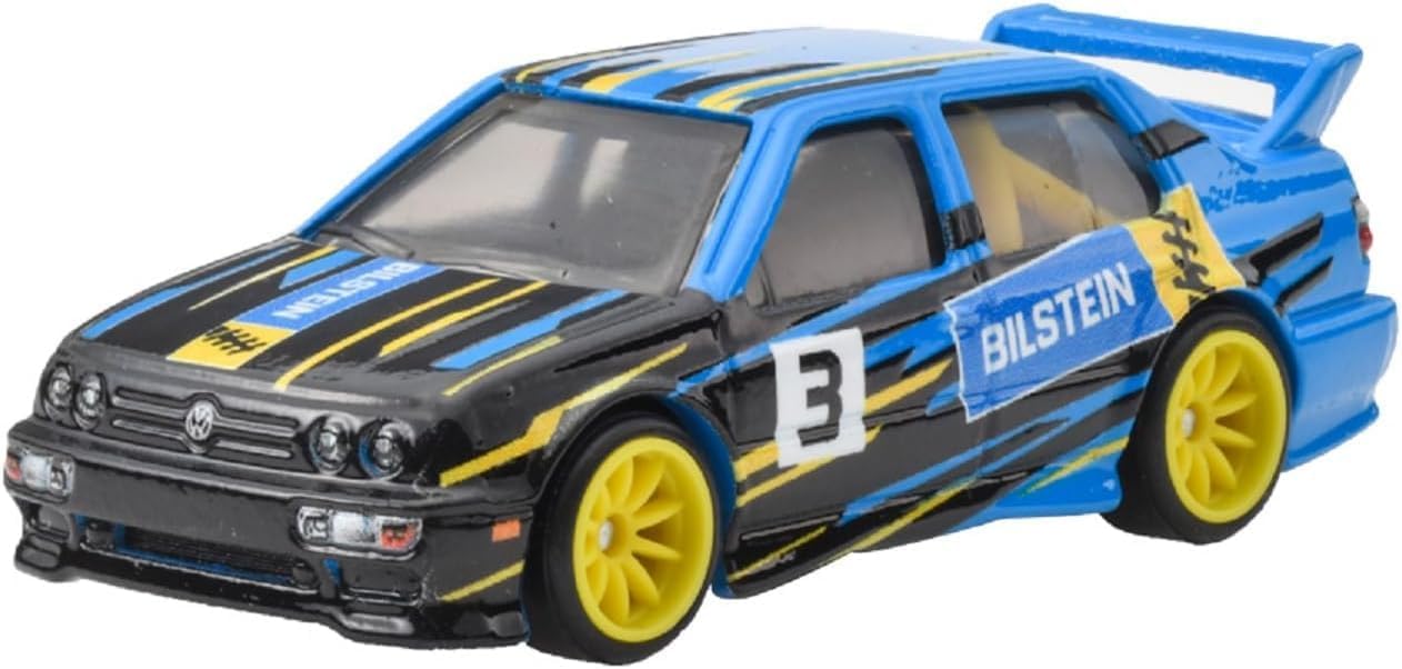 Hot Wheels Premium 2 Pack Volkswagen Jetta MK3 / Volkswagen ID R Vehicle Toy Minicar 3 Years Old Blue HRR83