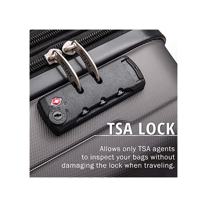 Merax Luggage Set with TSA Lock, All Expandable 3 Piece Hardshell