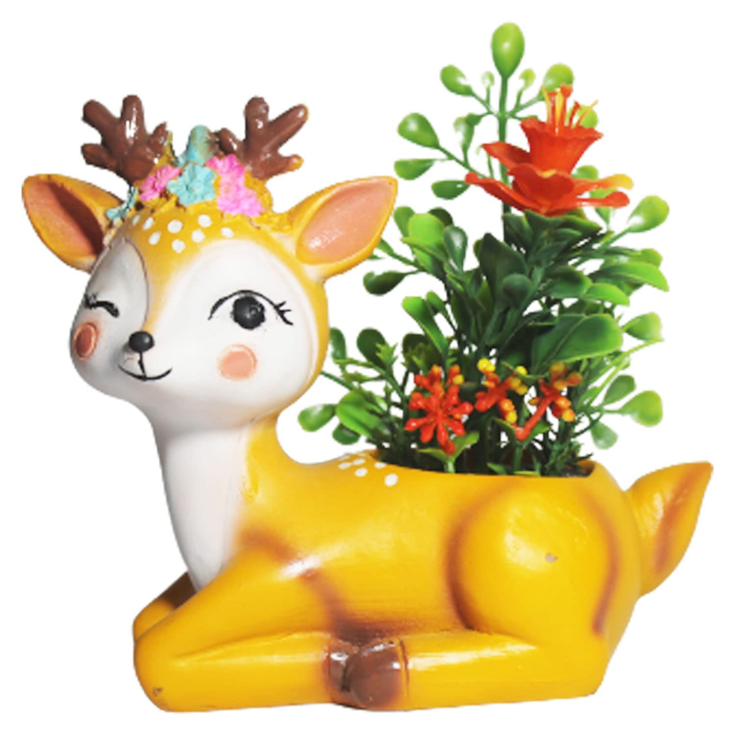 Unique Yellow Deer Resin Pot - Buy Now! -1 Unique Yellow Deer Resin Pot - Buy Now! -1