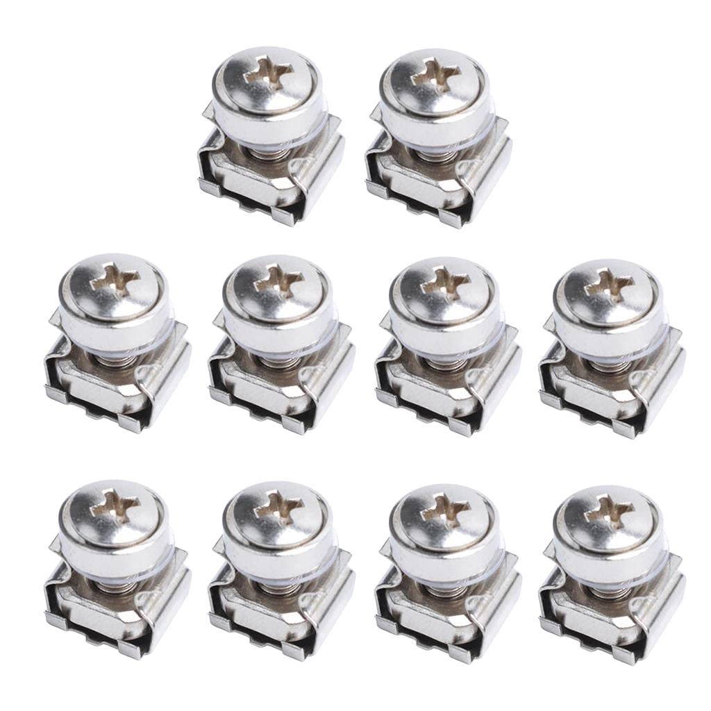 10 Pack Lot M5x16 Rack Mount Cage Nuts Screws W Washers Square Clipsrackmount Cabinets Frames Racks Chassis Patch Panels Enterprise Networking Servers Computers-picture-28
