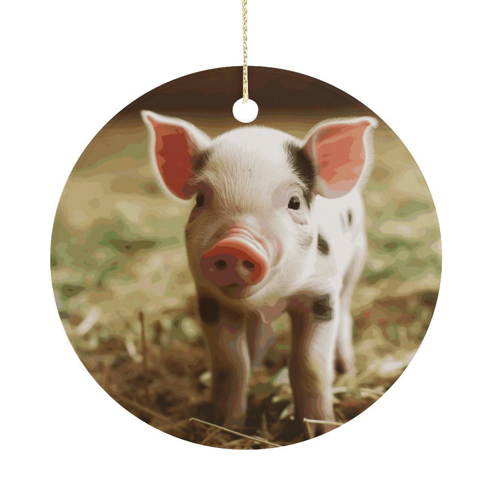 Adfgyerh Women's Style Smiling (1) Hanging Ceramic Ornaments, Christmas Tree Decorations, Funny Home Decor Gifts For Sisters & Work Best Friends