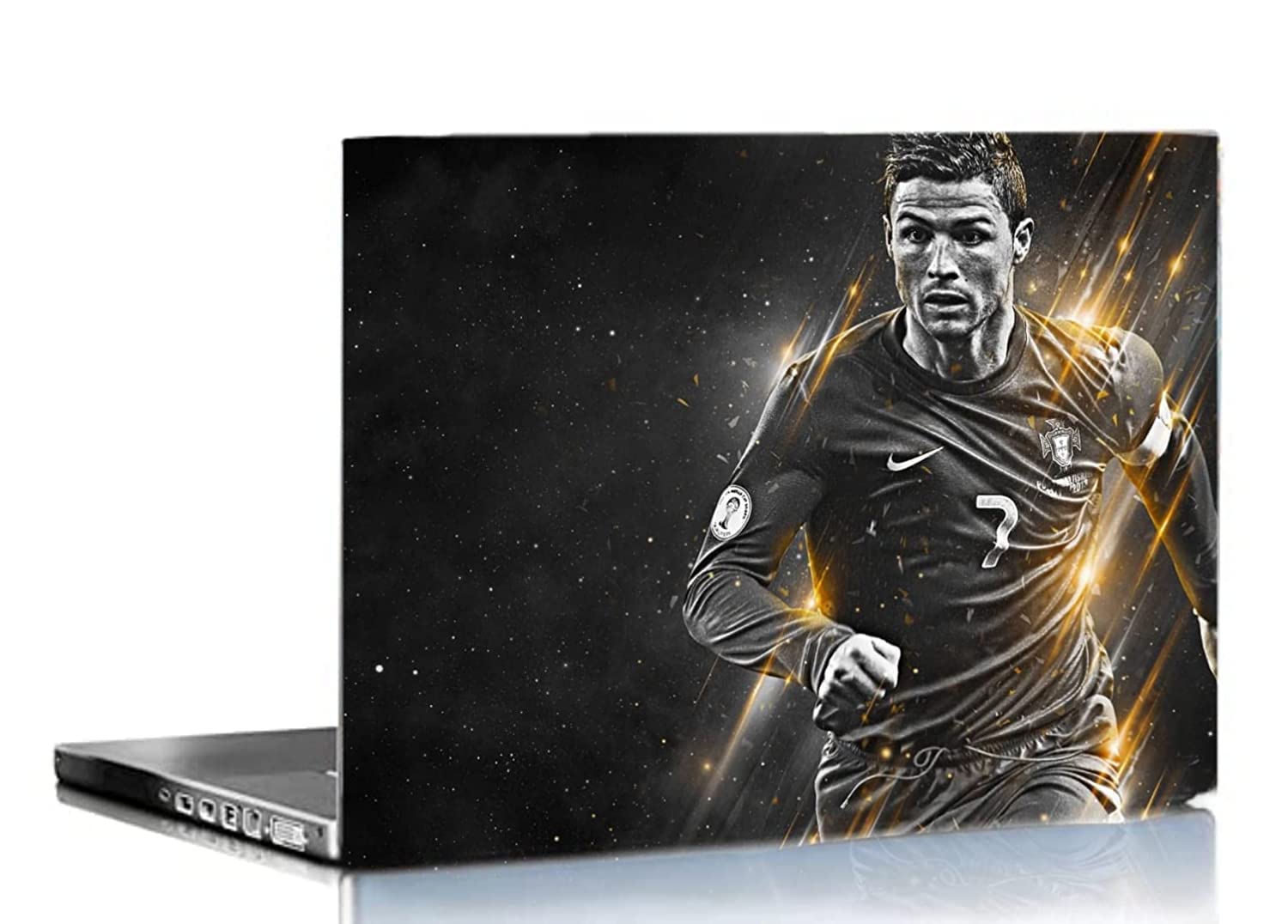 BAEYE Full Laptop Skin Stickers HD Quality Sticker for Laptops Upto 15.6" (Dustproof|Waterproof|Scratchproof|Reusable) - BE Ronaldo FL
