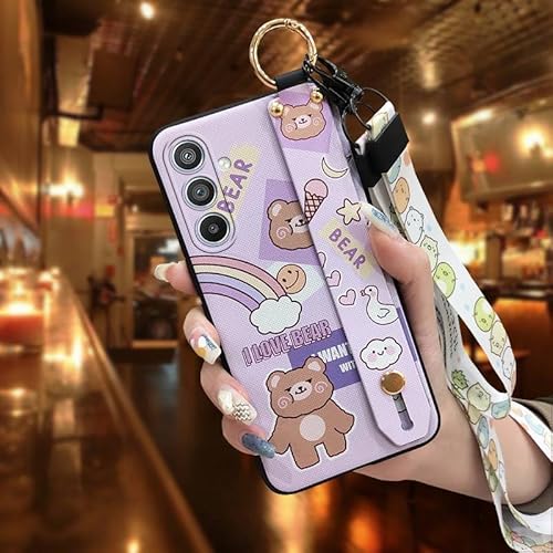 Phone Case Compatible with Samsung Galaxy S26 Plus/S26+/S26 Pro, Silicone Wrist Strap Ring Wristband Design Anti-dust Dirt-resis