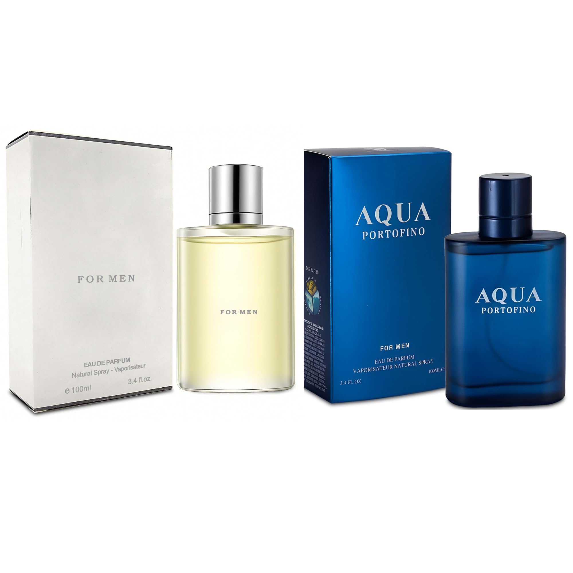 Aqua Portofino Men Cologne with Jasmine, White Musks, Patchouli & Cedarwood Scent Eau De Toilette Spray Long-Lasting Fragrance For Daily Wear Elegant