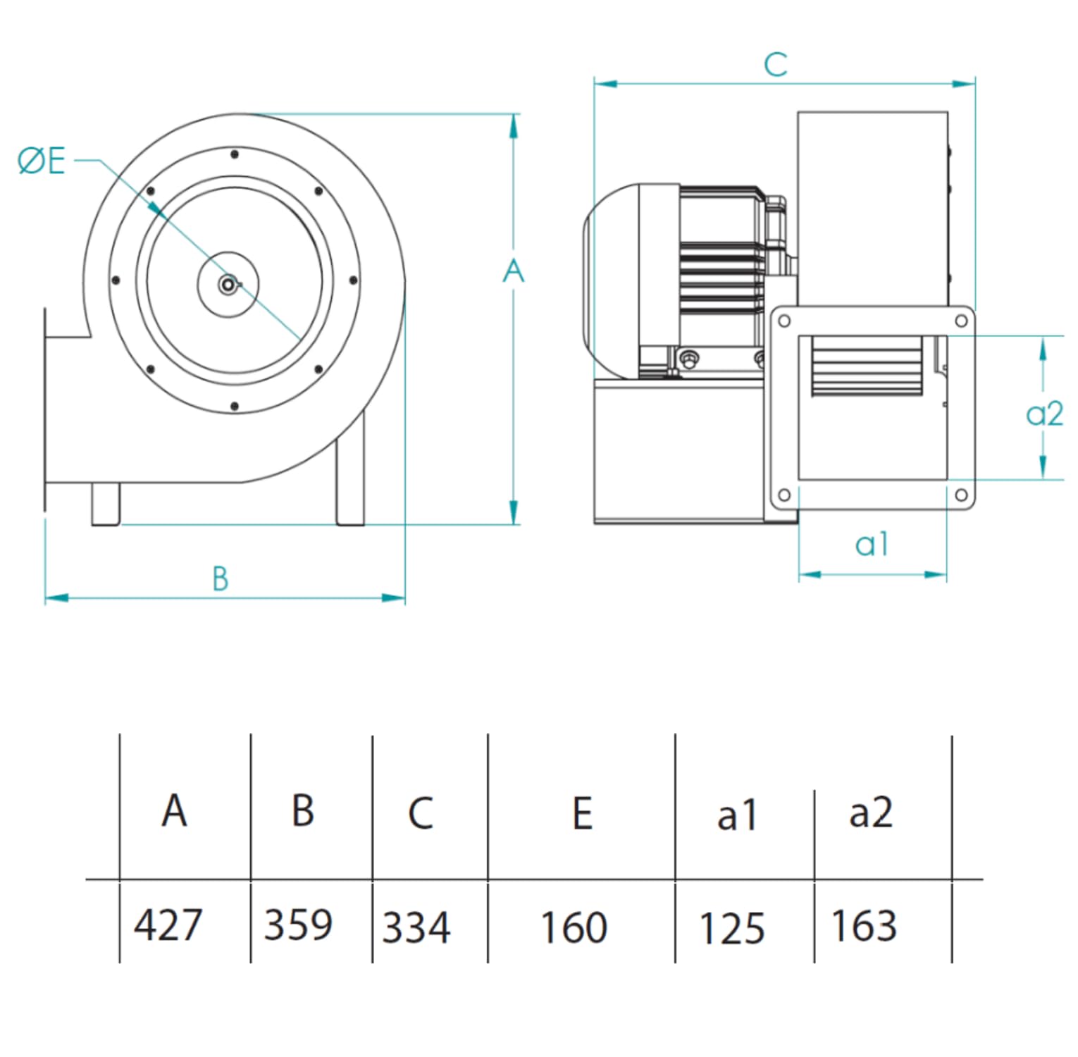 UZMAN 260M Radiallüfter Radialventilator Zentrifugallüfter Industriegebläse
