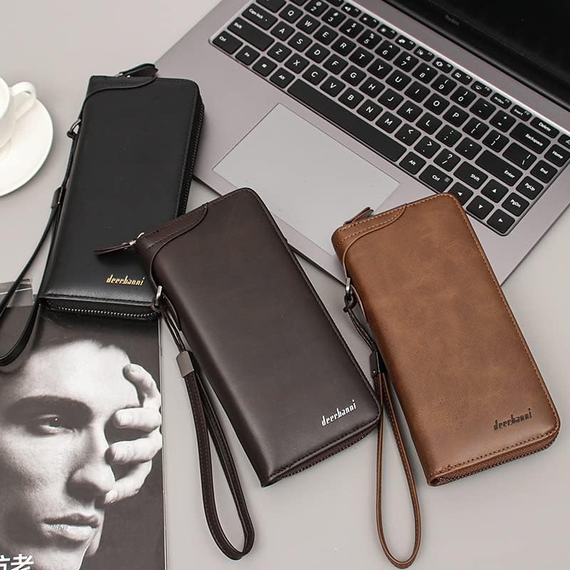 Miniatura 3 de CcacHe Billeteras de negocios para hombre, cartera de mano para teléfono celular, bolsillo para tarjetas de crédito, billeteras para hombre (color