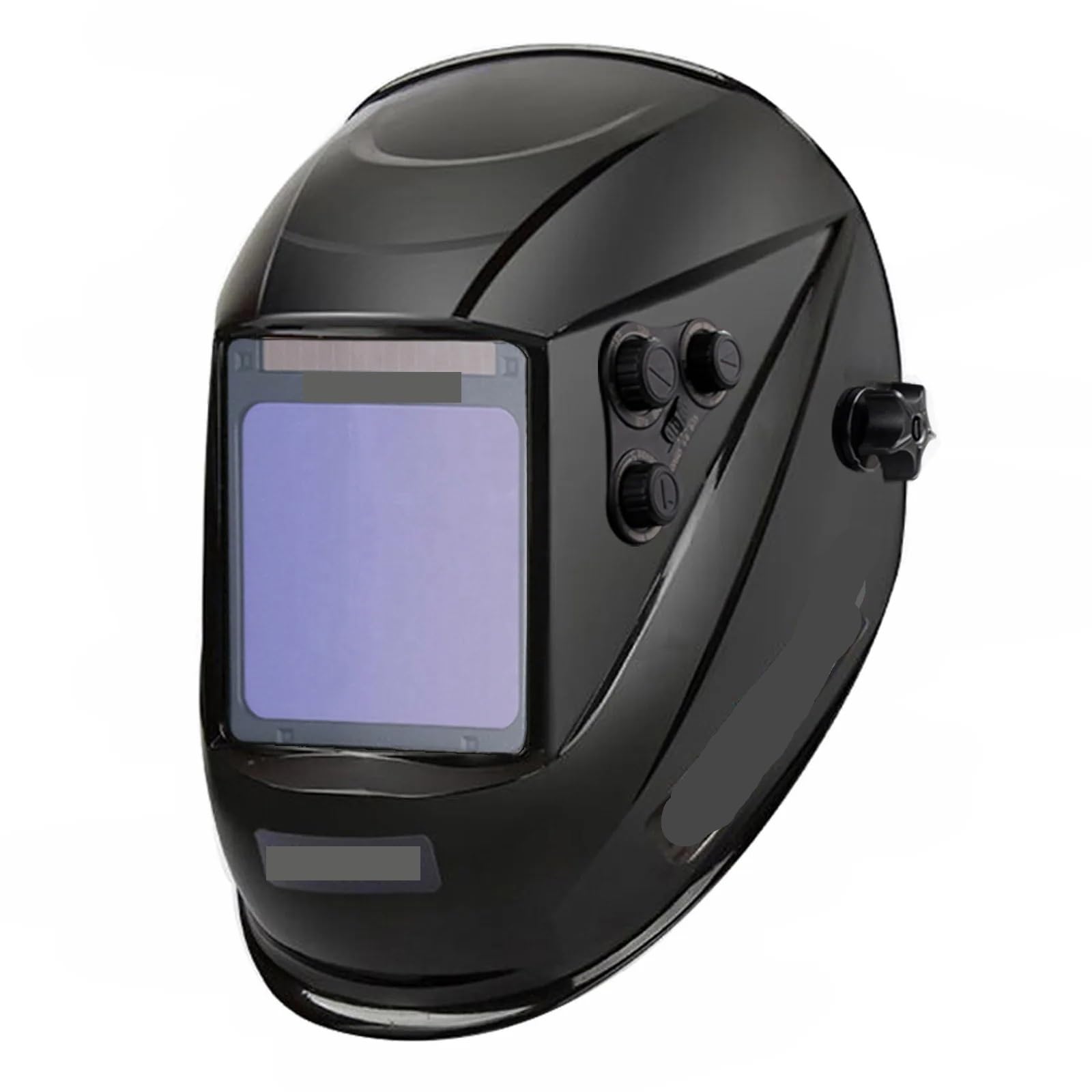 Careta Soldar Automatica,Casco de Soldadura Máscara de soldadura 1/1/1/1 Casco con oscurecimiento automático 100x97 mm Vista amplia Color verdadero 4 sensores for máquina soldadora(UN9k Matte Black)
