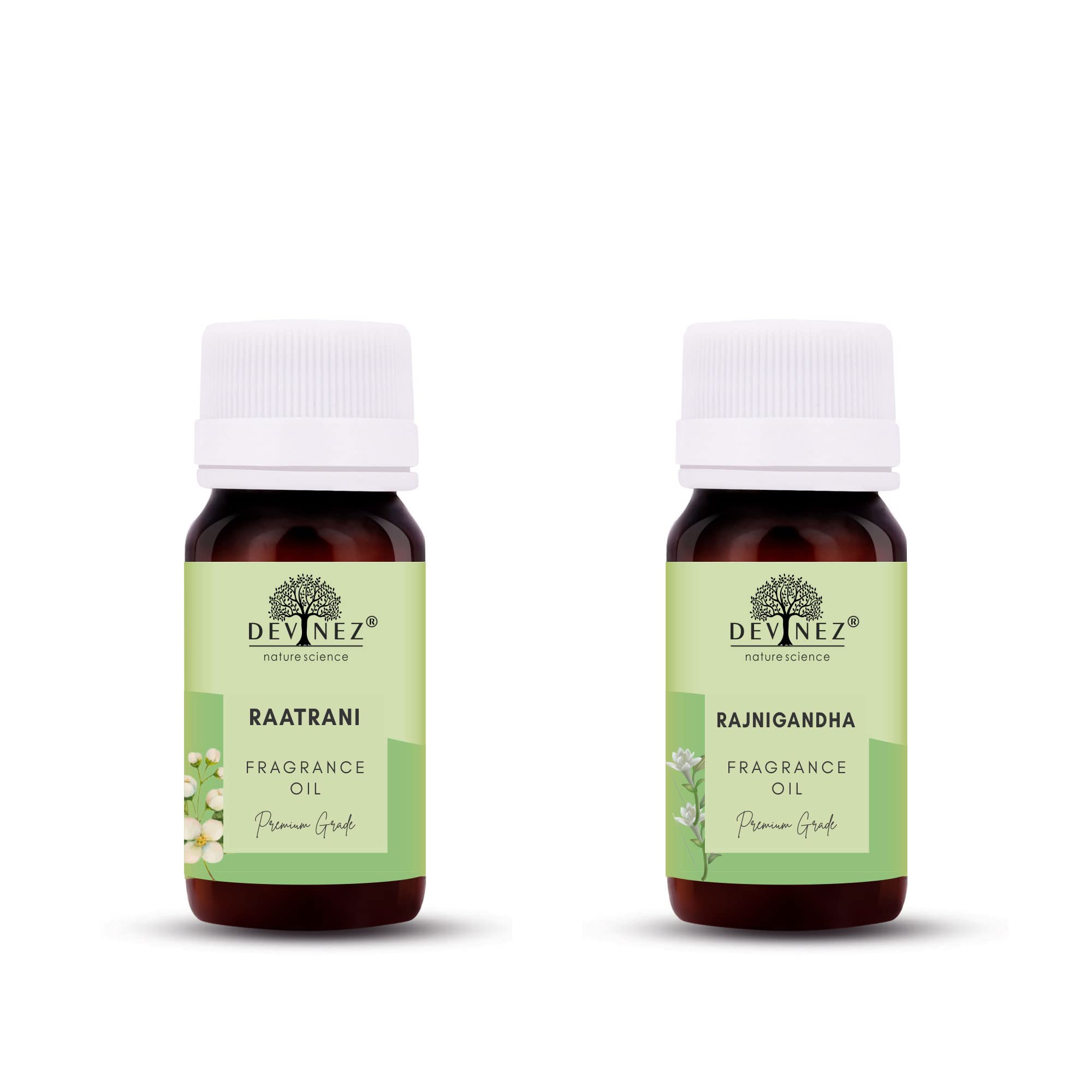 Devinez RaatRani, Rajnigandha Aroma Oil for Diffuser/Ultrasonic Aroma Diffuser/Tealight Diffuser/Reed Diffuser, 60ml Each