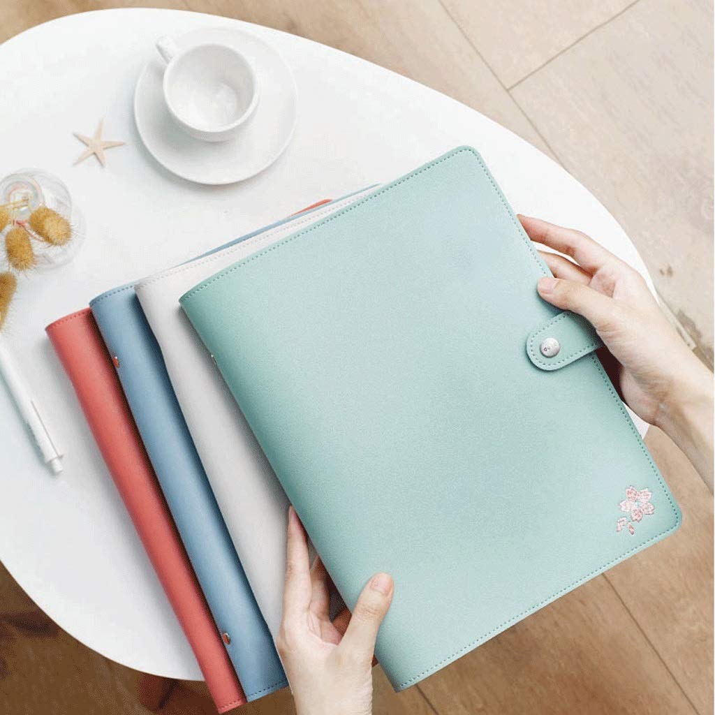 notatnik Dziennik B5 Przenośny Notebook Pokrywa Wiśni Kwiat Wzór Notatnik może zastąpić dziennik wewnętrzny Page Prosta miękka twarz najlepszy prezent (Color : Blue)