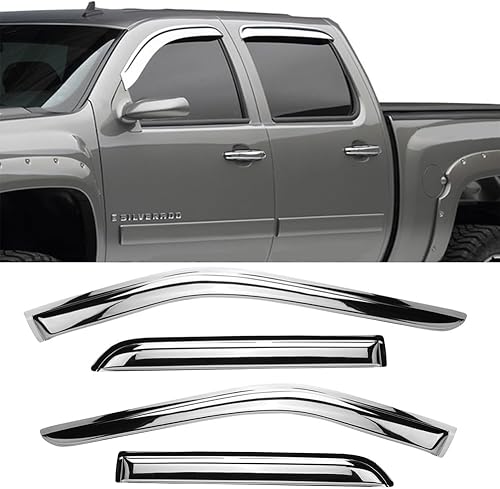 Miniatura 8 de Deflector de viento para ventana lateral impermeable a prueba de sol, juego de 4 protectores de protección contra la lluvia, visera de ventana para