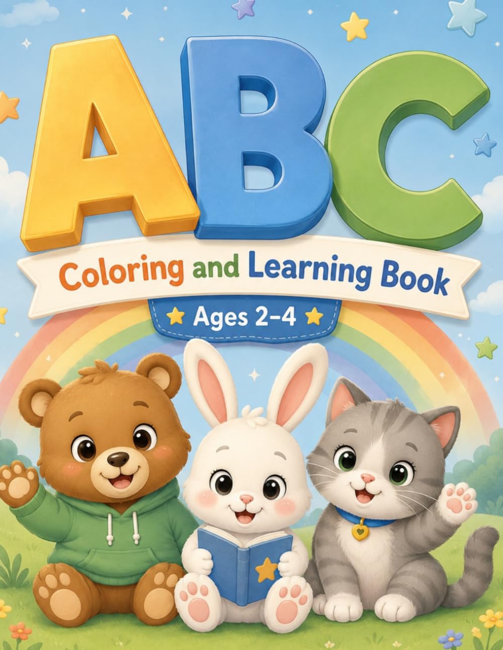 ABC Coloring and Learning Book: Fun Letters, Tracing & Shapes for Toddlers Ages 2-4