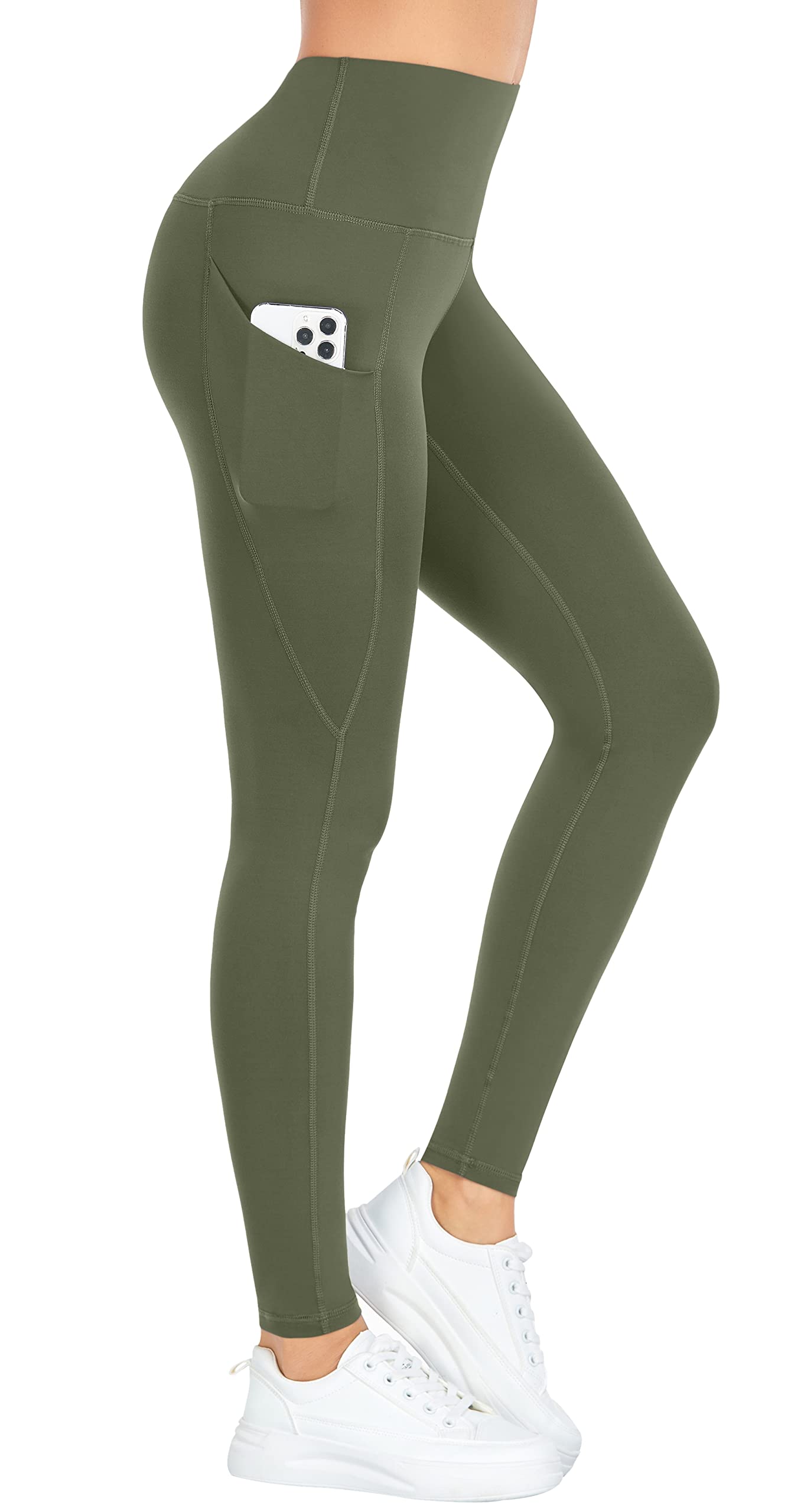 Taydey High Waisted Leggings for Women Tummy Control Workout Running Yoga Pants with Pockets