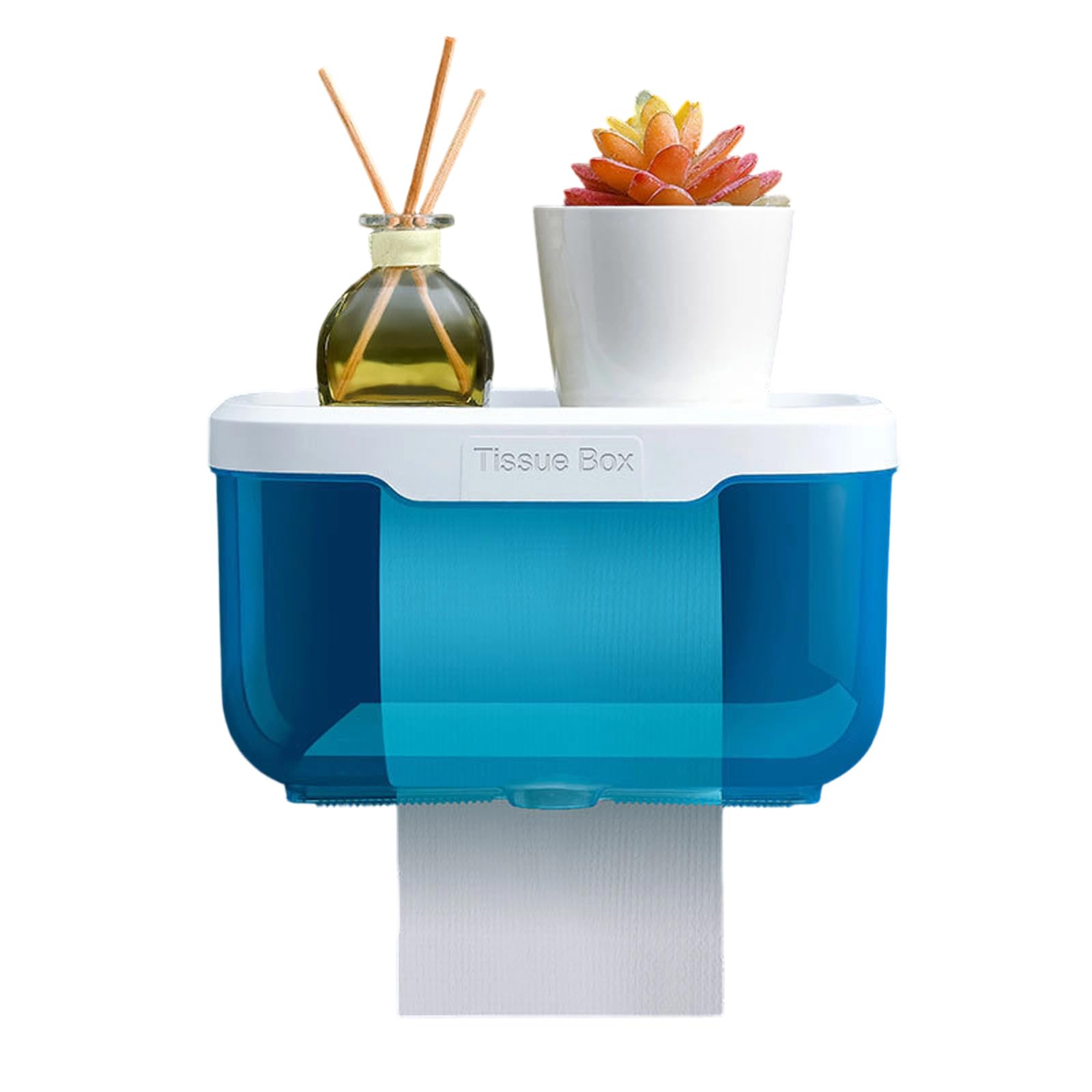 Xinsheinelry Practical Tissue Box Container Storage Holder for Wet Environment Wall Mounted Waterproof Case Wall Mounted