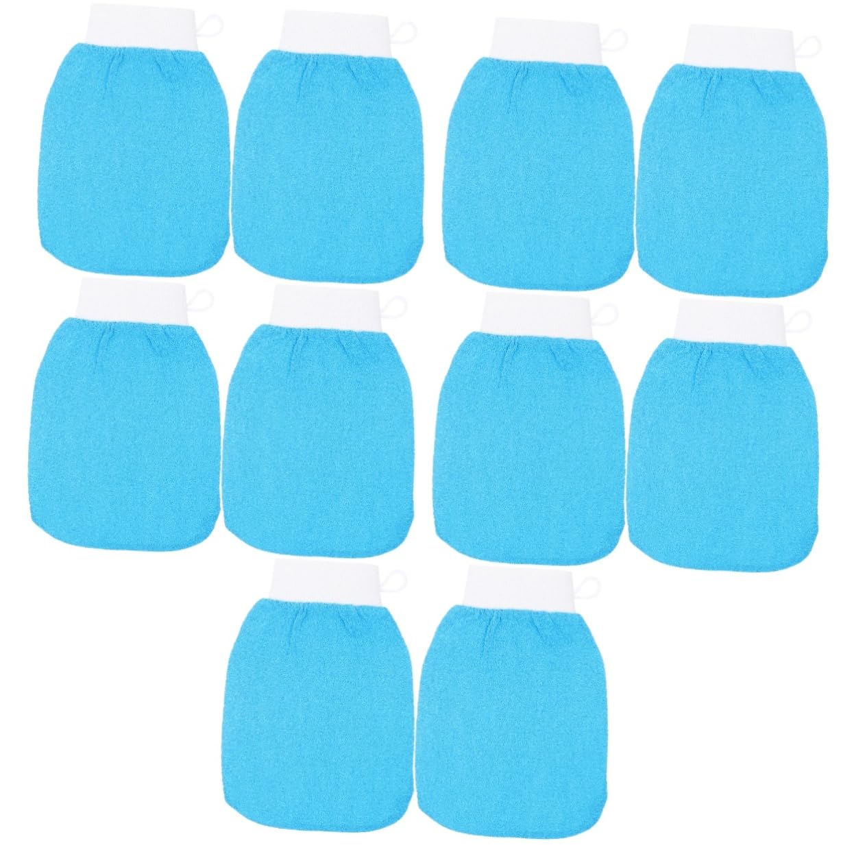 Healeved 10piezas Guantes Exfoliantes Para Ducha Mitones De Baño Para Exfoliación De Piel Para Espalda Piernas y Brazo Material De Artificial Color Aleatorio