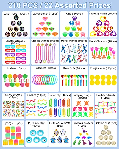 210 Pièces Jouets Assortiment pour Enfants,Anniversaire Party Favors Fête Cadeaux Anniversaire Enfants Anniversaire… - Image 3