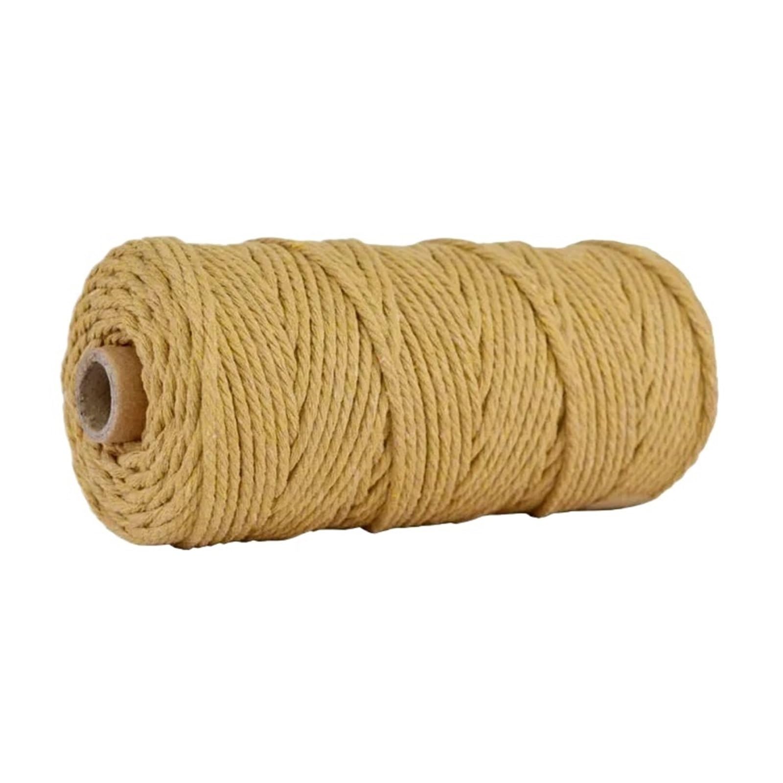 Cotton Macrame Cord 100M/Roll 3.0mm Colored Macrame Cotton Cord Colorful Twine String Rope Craft for Knitting Home Textile(Color2)