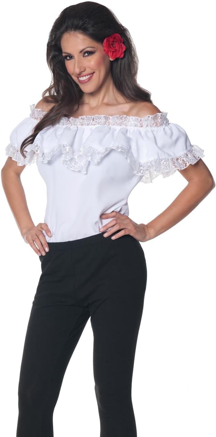 UNDERWRAPS Senorita Ruffled Off Shoulder Blouse Adult