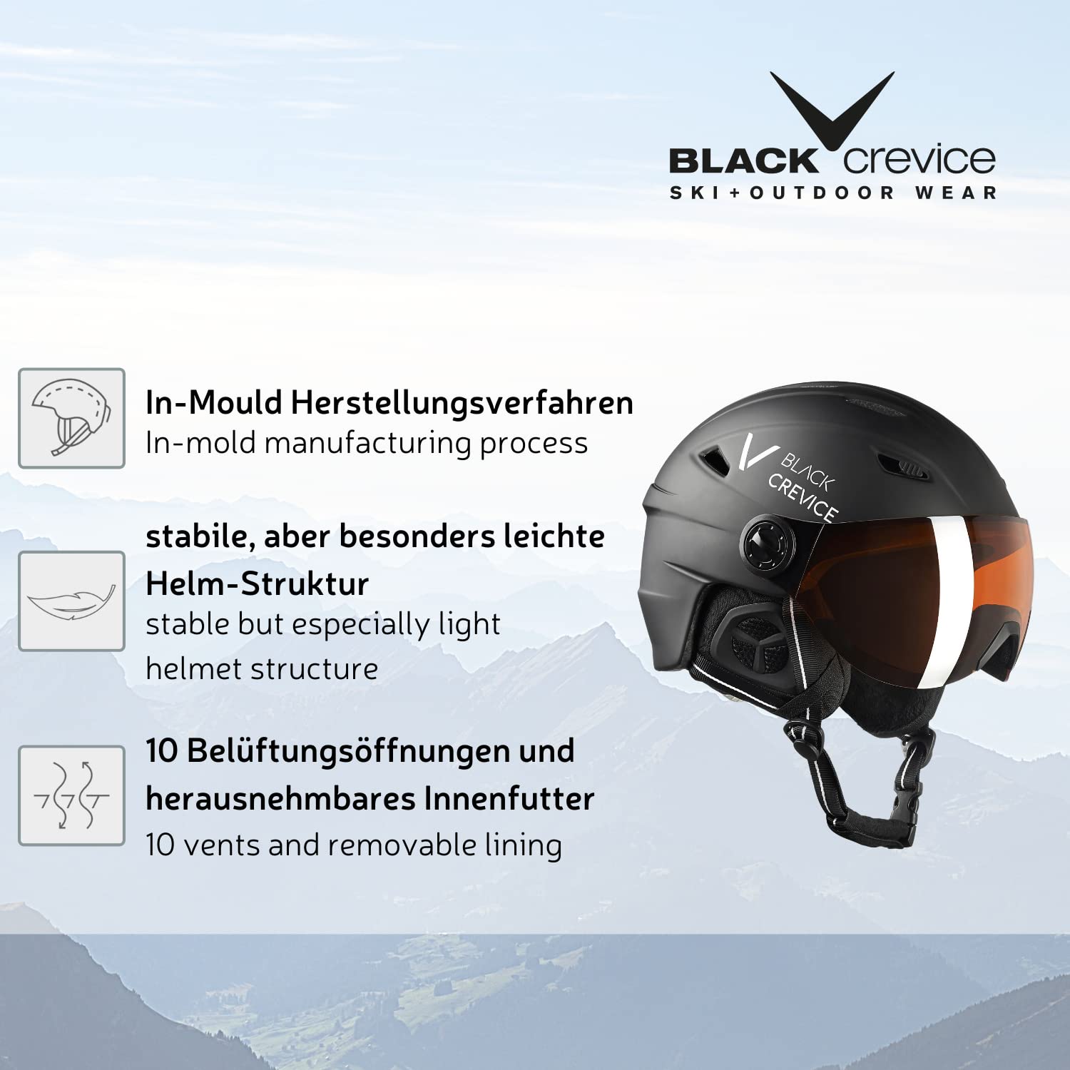 Black Crevice kask narciarski St.Anton 2, niebieski/limonkowy, XS