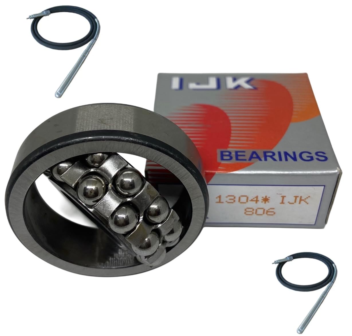 1304 Self Aligning Double Row Ball Bearing (20×52×15 mm, Open Type)360° Floating Design | For 60mm Vibrator Needle, Concrete Vibrator, Construction Machine,Heavy Duty, Low Noise, Long Life,3pcs-image-46