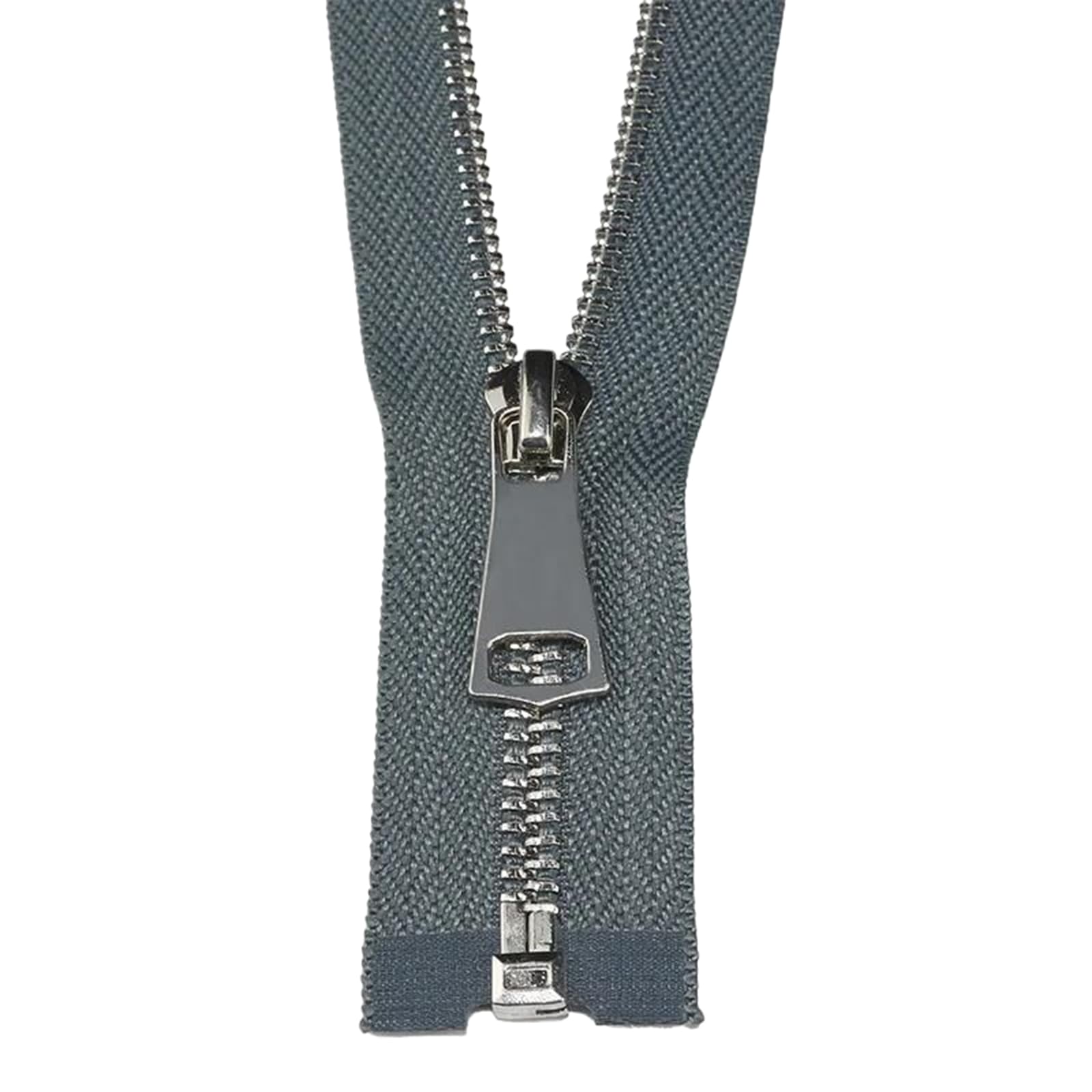 2pcs 40-120 cm 5# Metal Zipper Open-end Auto Lock Zips Sewing Zippers Single Slider Silver Teeth Zip, Darkgray, No5,60cm