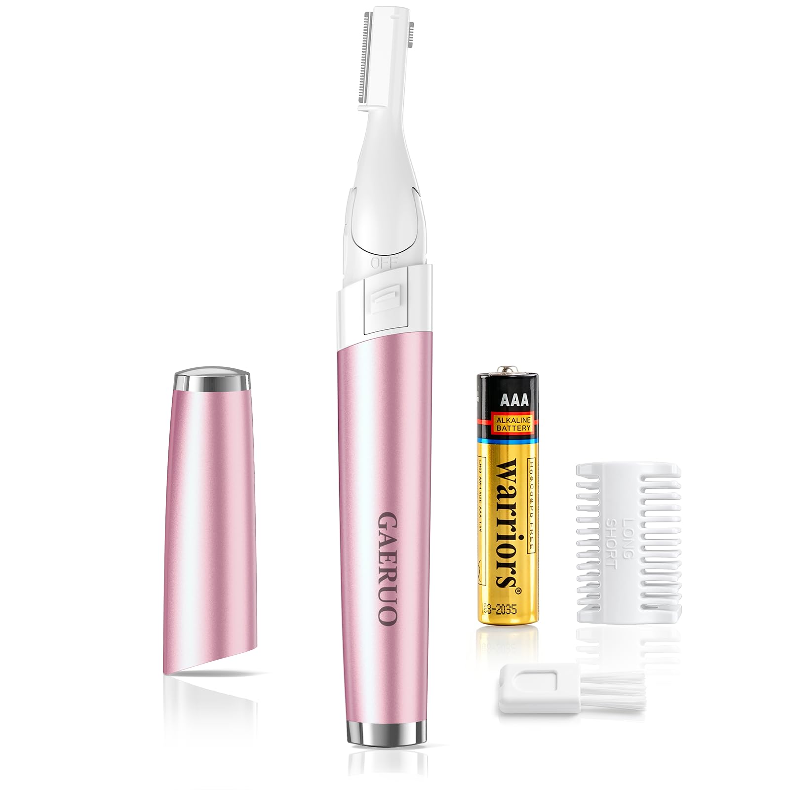 Eyebrow Trimmer for Women, Safe Painless Eyebrow Razor with Comb Battery
