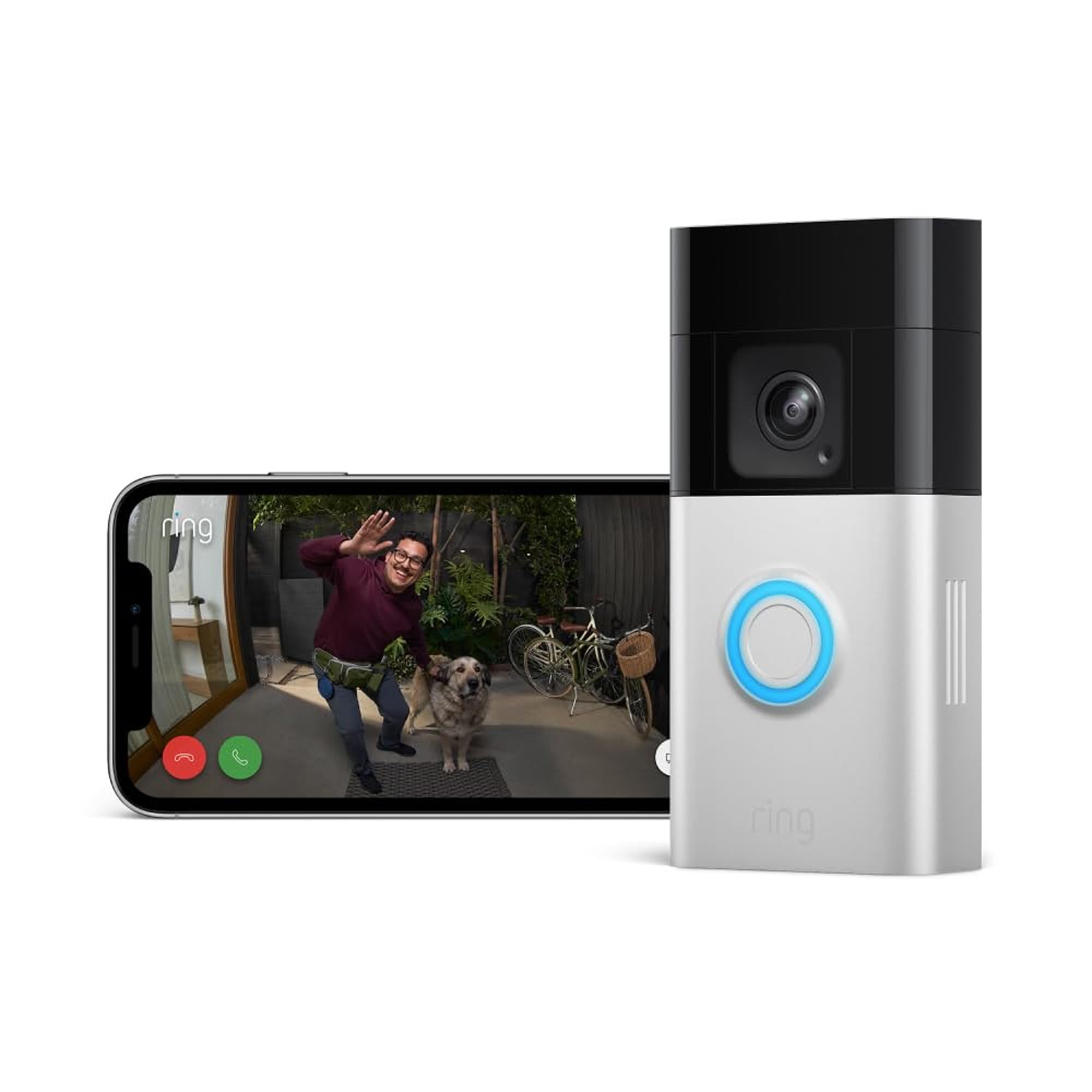 Ring Videocitofono Pro a batteria (Battery Video Doorbell Pro) + Chime (3ª gen.) | campanello con telecamera senza fili | Rilevazione di movimento 3D | Prova gratuita di 30 giorni di Ring Home
