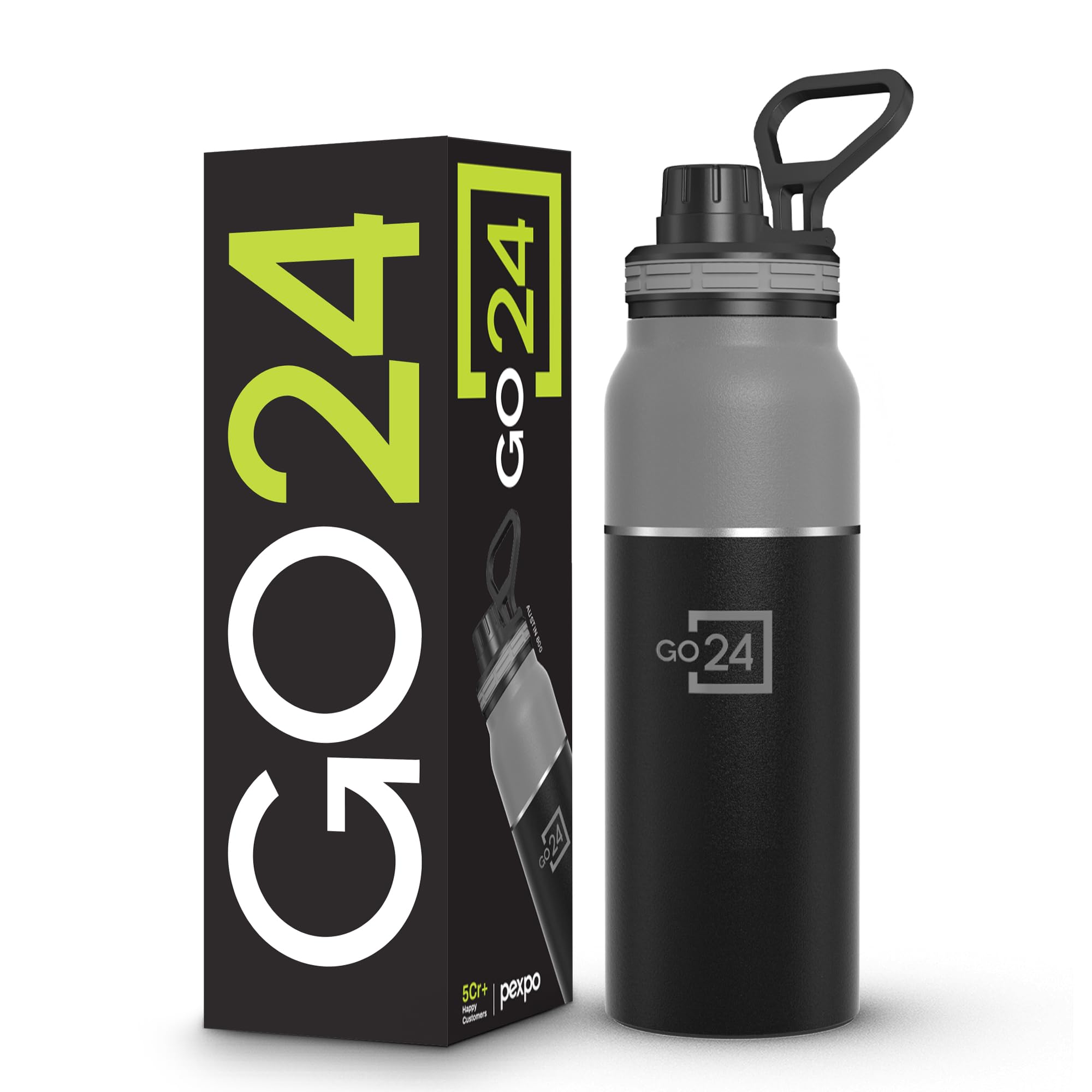 Go24 pexpo Stainless Steel Water Bottle 1 Litre, 3 Layer Vacuum Insulated — Amazon image 21