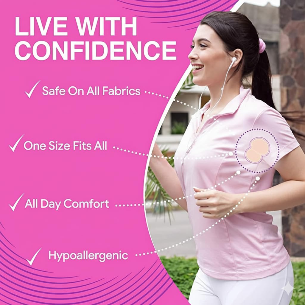 Cartell Sweat Pads Disposable Underarm Sweat Guards, Ultra-Thin Hypoallergenic Comfort Protection, No More Stains, Easy-Peel Design (50) 1