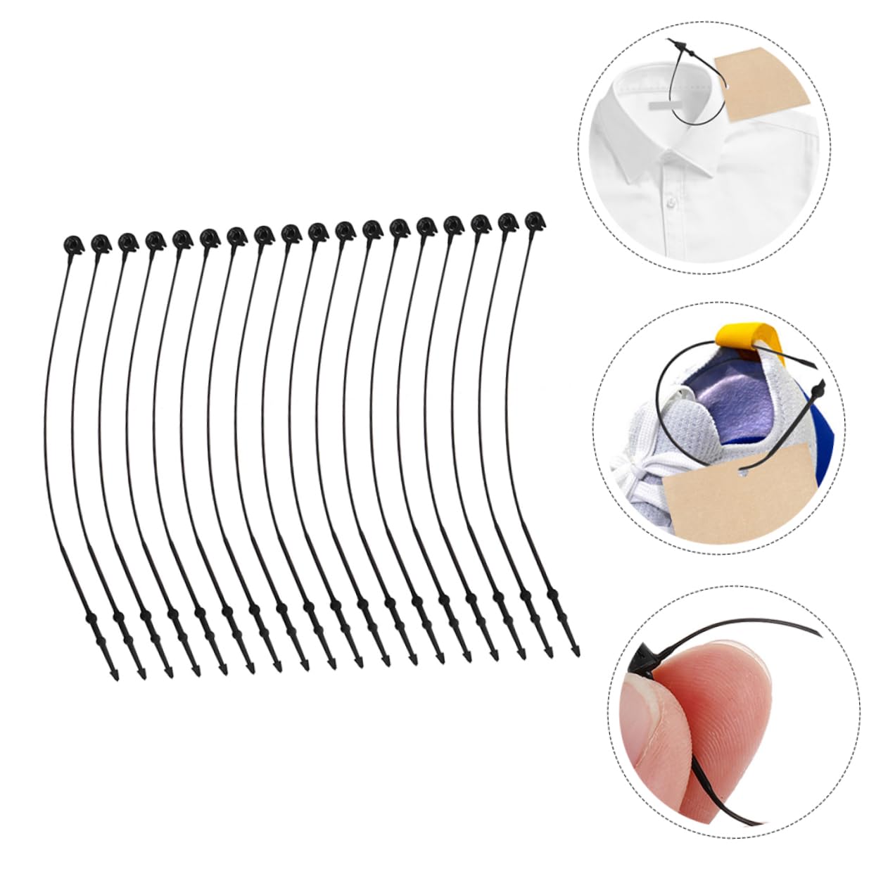 OSALADI 1 Set Plastic Sling Label Security Loop Craft Show Fastener Prong Fasteners Hanger Plastic Tag Fastener Tags Plastic Tags Tag Fasteners Pp Plastic Snap Button Clothing