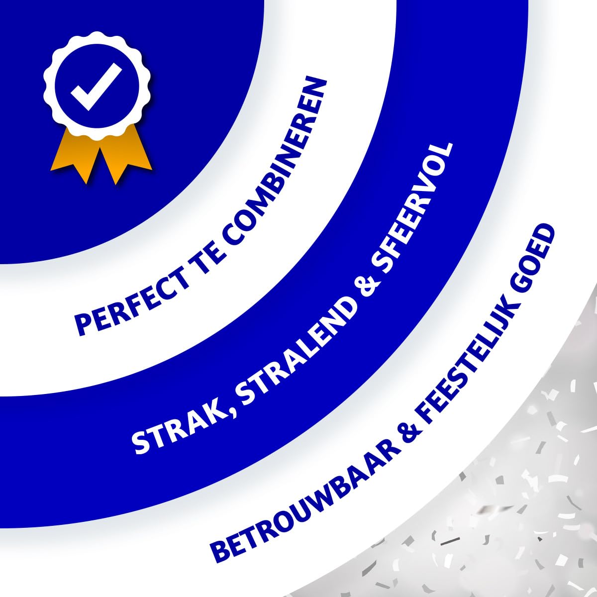 Slingers 65 jaar | goud/wit 6m