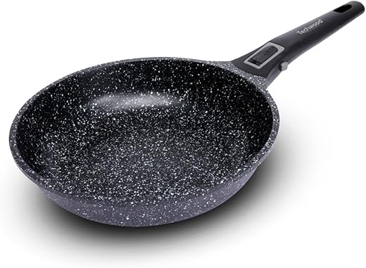 Techwood Sets Poêle en pierre ø 20/24cm de diamètre TP-4-PO204 Noir