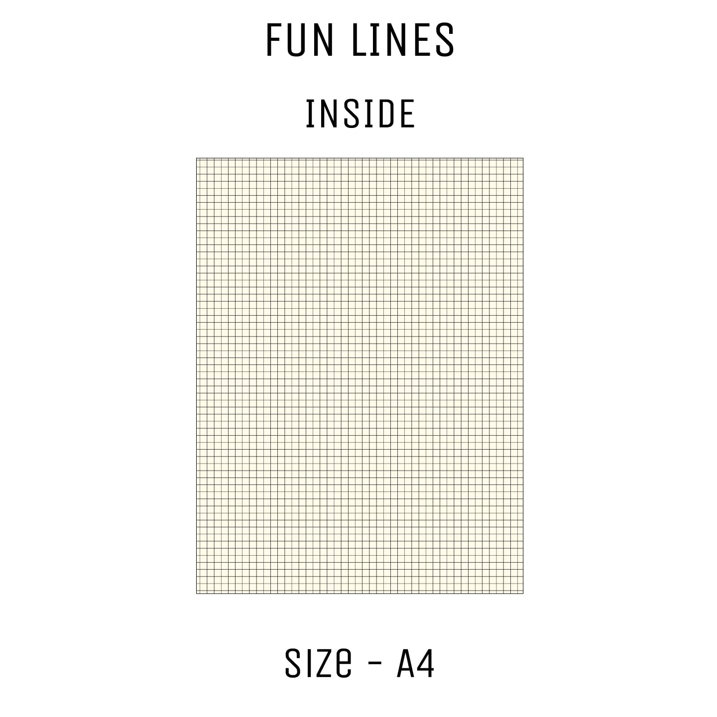 Fun Lines Premium Kraft Spiral/Wiro Notebooks- Pack of 2 (A4, Grid) 1