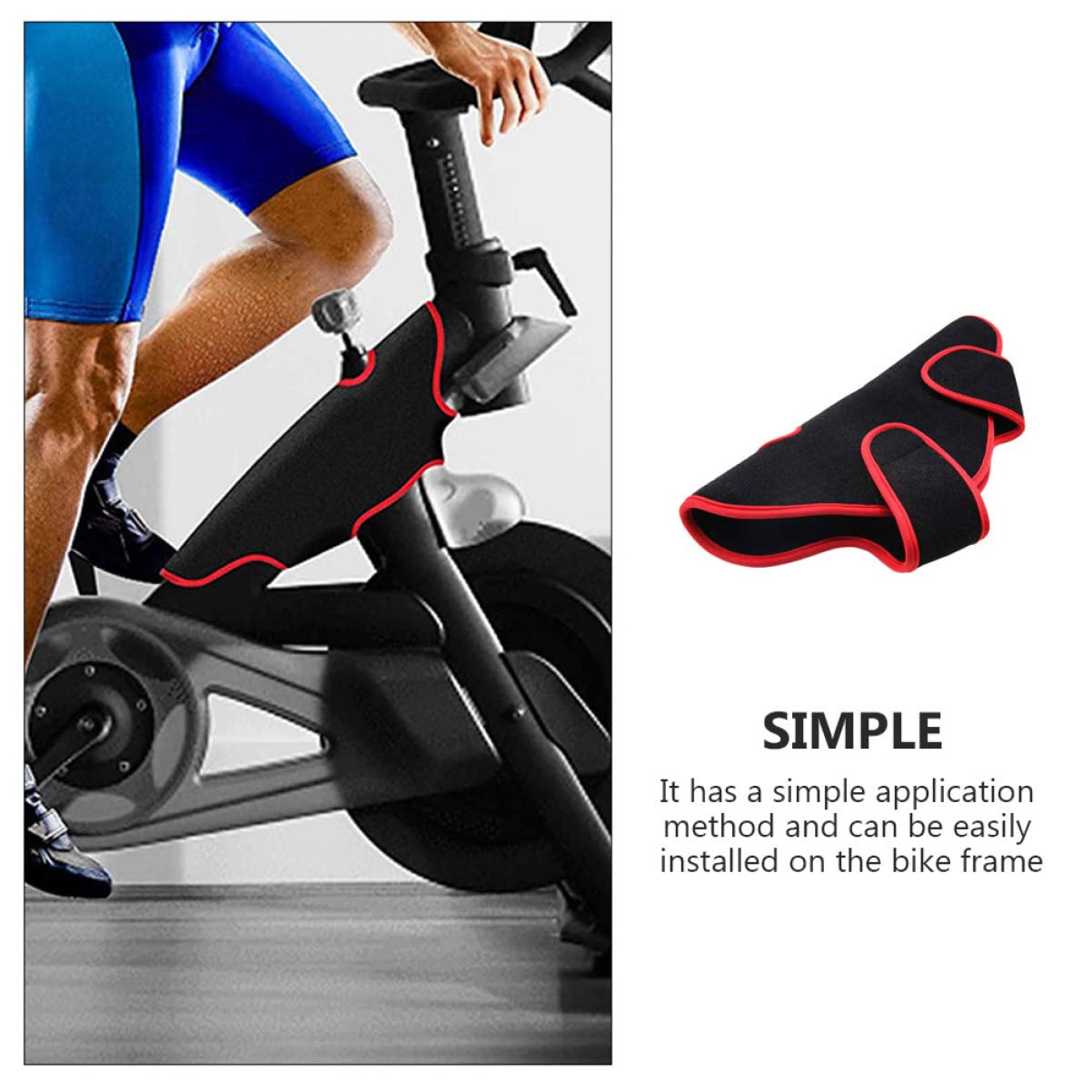 Abaodam Bike Frame Protective Cover Durable Sweat Guard for Exercise Bikes Easy Installation Washable Frame Wrap for and Indoor Cycling and Sweat