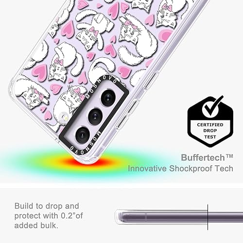 Miniatura 5 de MOSNOVO - Funda para teléfono Samsung Galaxy S21 FE, con protección Buffertech contra caídas de grado militar (6.6 pies), no se descascara, de