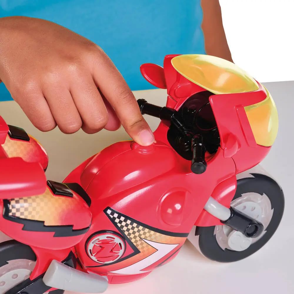 Ricky Zoom Lightning Rescue, grande Ricky Zoom Action Figure Moto Giocattoli Bambini Giocattolo Moto con Luci per Ragazzi e Ragazze dai 3 Anni in su, T20121EN, Rosso