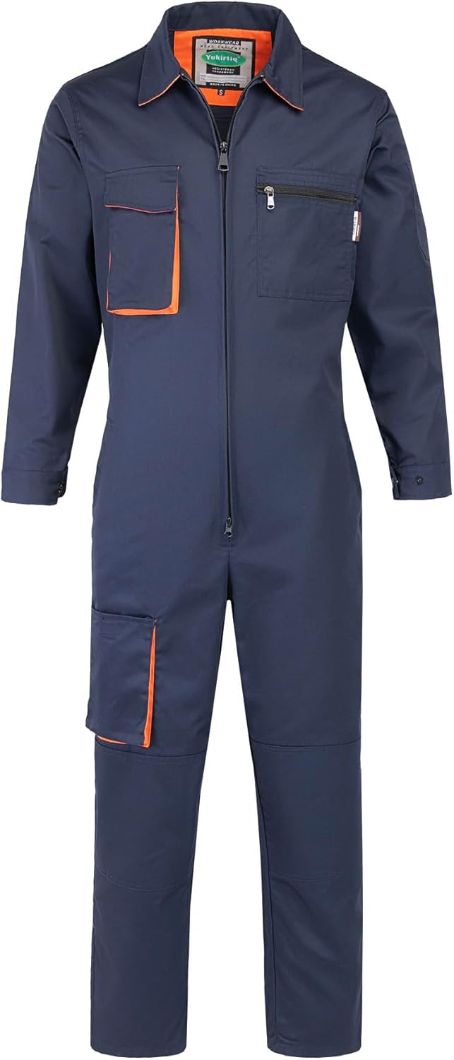 Men's Coveralls Mechanic Work Jumpsuit Multi Pockets Overalls Long Sleeve Workwear Coverall - Image 2
