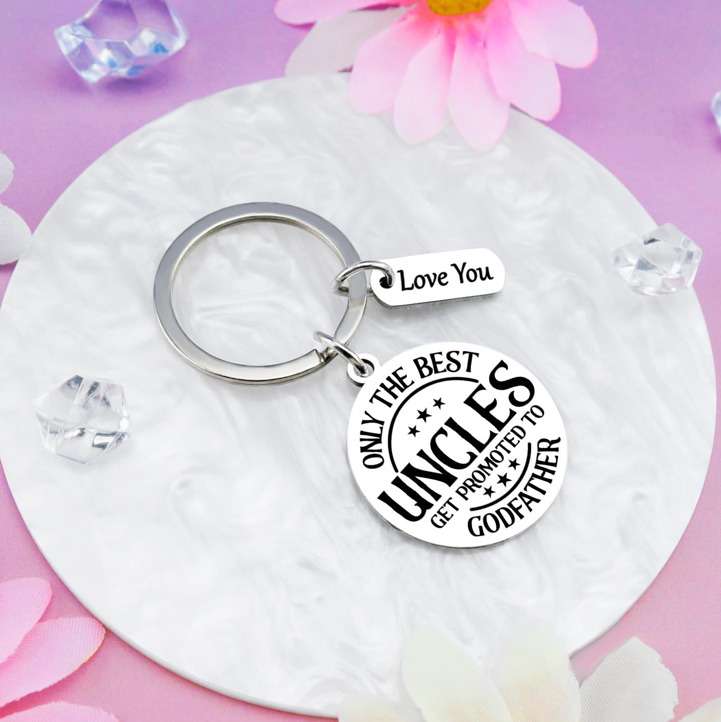 Godfather Proposal Gifts Godfather Gift Keychain Godparents Proposal Gift From Godchild Promoted To Uncle Godfather's Proposal Gifts Uncle Baby Announcement Baptismal Birthday Christmas for Men