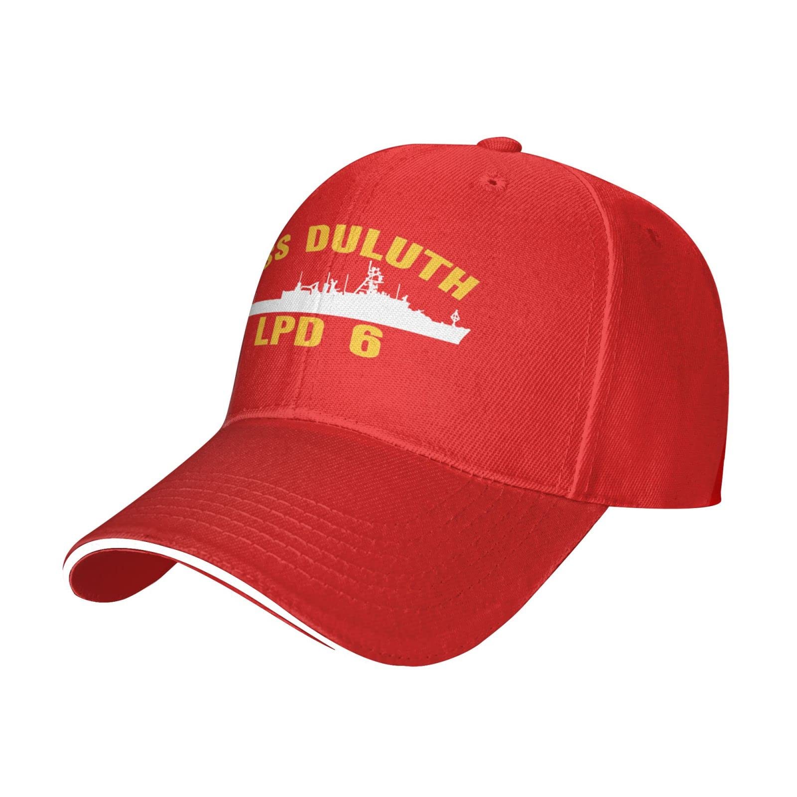 USS Duluth LPD 6 Baseball Cap Adjustable Dad Hat Hats for Men Women Gifts Casual Unisex Classic Cowboy Vintage Red