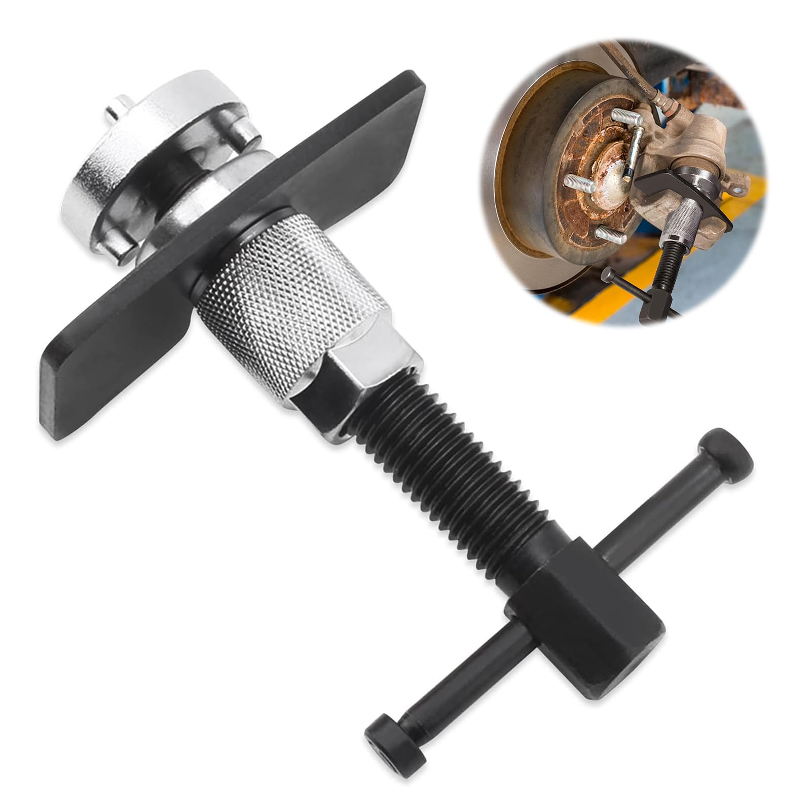 Reposicionador De Pistones De Freno, Piston De Freno Herramienta, Brake Caliper Tool, Brake Caliper Compression Tool, para reemplazo de Pastillas de Freno, reparación de Cilindros de Freno