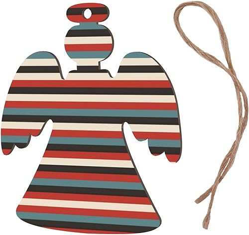 Miniatura 8 de Christmas Decor,Crafts Pendant Christmas Tree, Angel, Snowman, and Bell Designs, Personalized Ornaments Gift. Fashion Striped