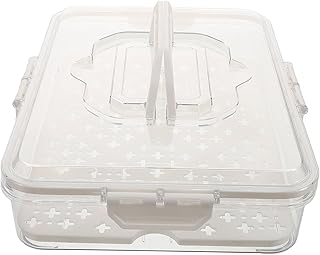 Airtight Transparent Pizza Dough Proofing Box with Lid for Food Storage Portable Plastic Cake and Bread Storage Container Fresh-keeping Cheese Box for Fridge Organization and